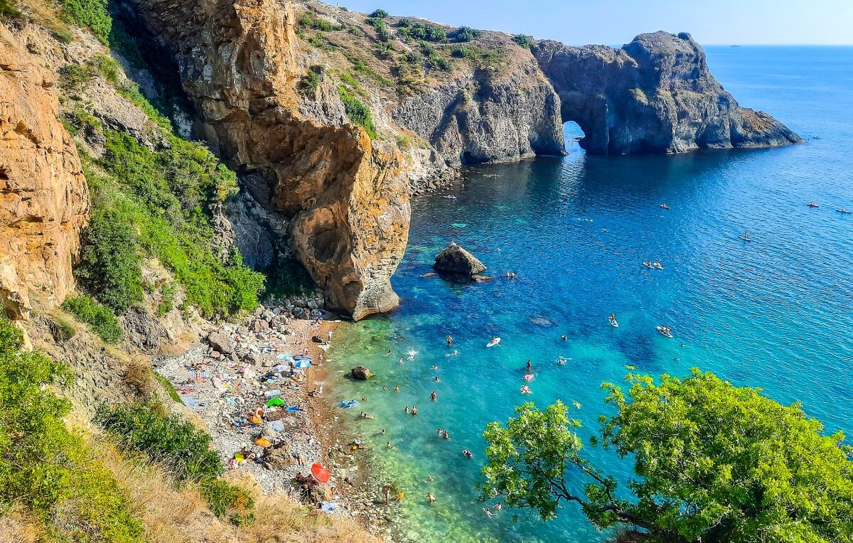 Пляж Каравелла Севастополь, мыс Фиолент