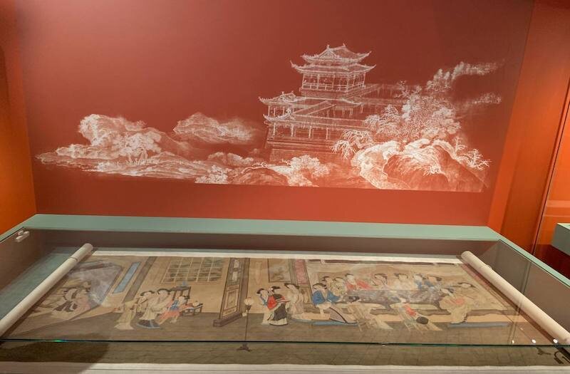 Свиток «Ночная пирушка» во дворе Наслаждения пурпуром. Эпоха Цин. XIX в.