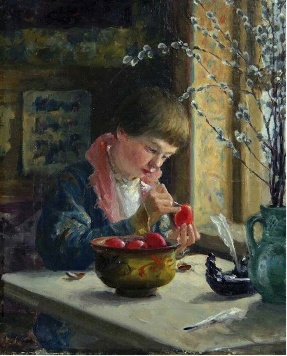 Сергей Дмитриевич Милорадович«Приготовление к пасхе» (1910)