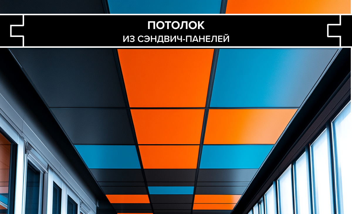 Потолок из сэндвич-панелей