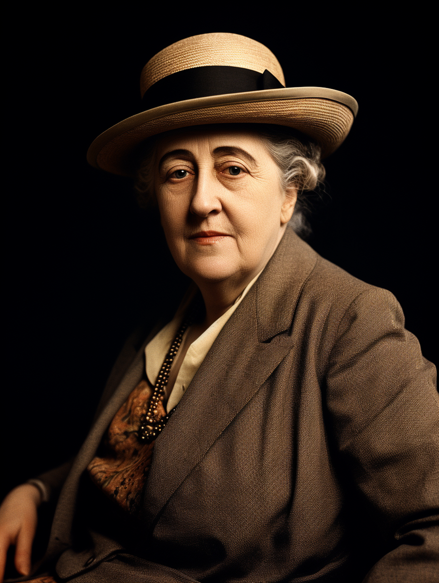 Её мать считала, что ребёнку вредно учиться читать до восьми лет, но упрямая Агата самостоятельно овладела чтением благодаря любви к книгам. В пять лет ей открылся мир литературы, и с тех пор она просила в подарок только книги. Создано ИИ.
