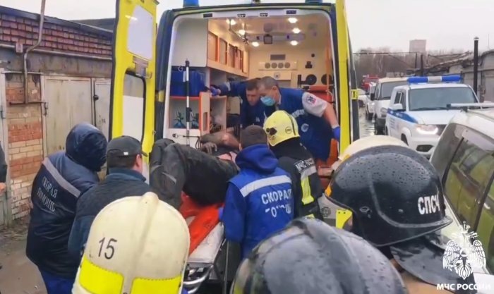 Кадр из видео МЧС.