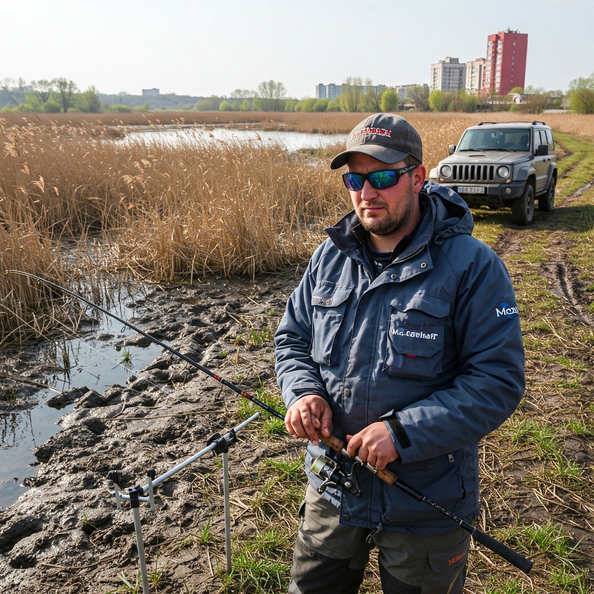 Не забыл свои поляризационные очки. Взял фидер и приготовился ловить.