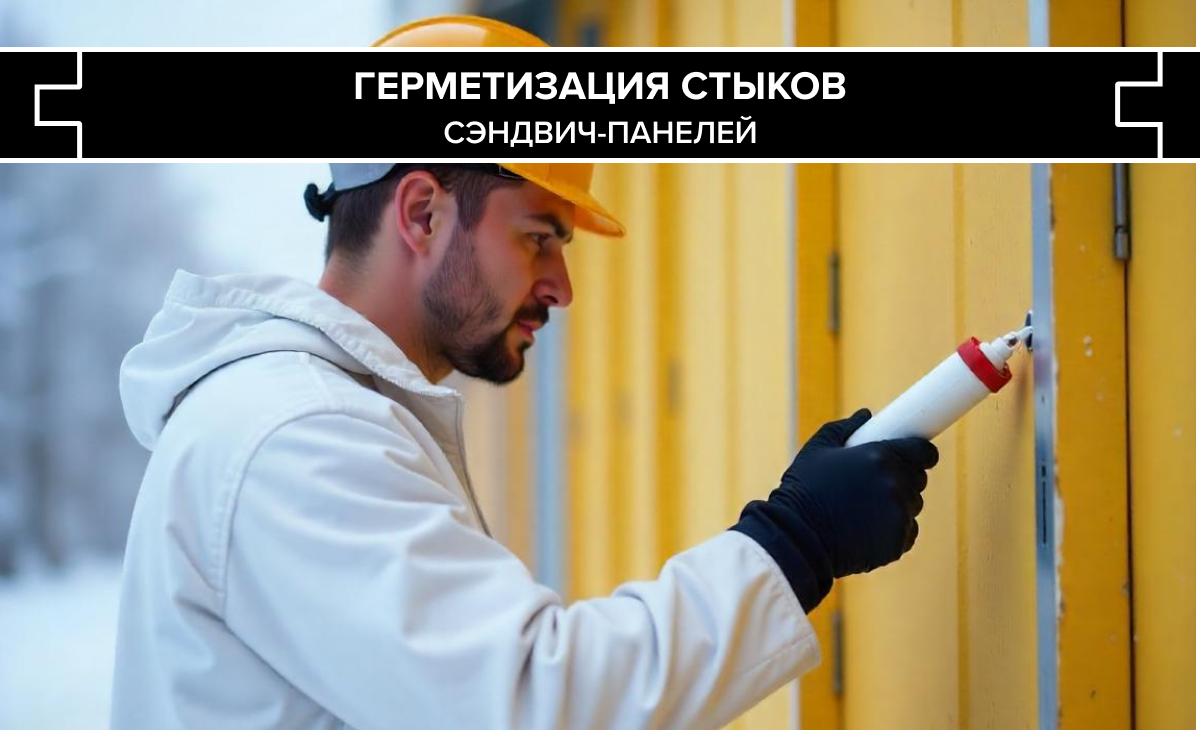 Герметизация стыков сэндвич-панелей
