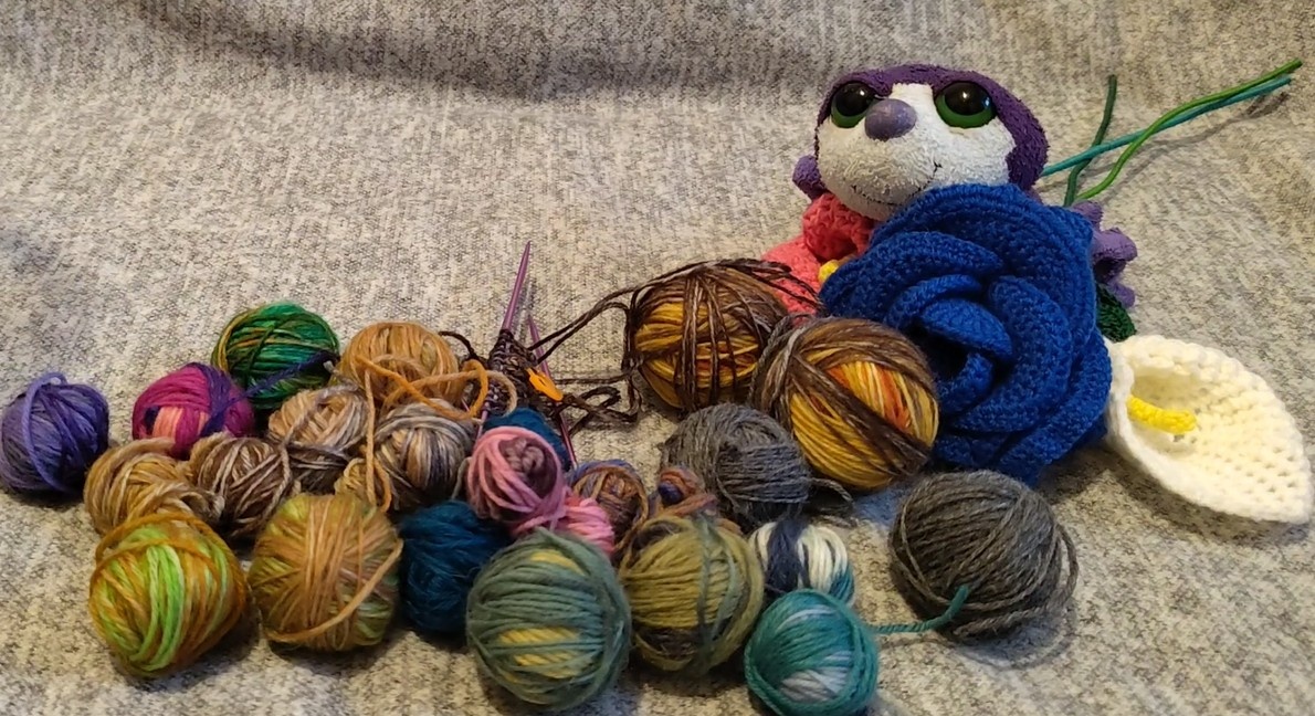 мои моточки остатков пряжи