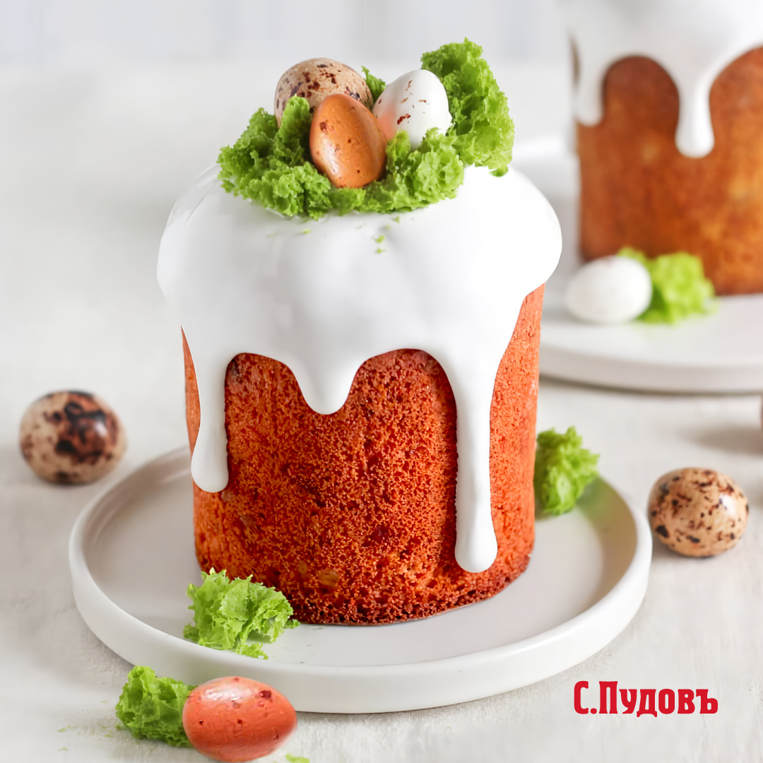 Красивый пасхальный кулич