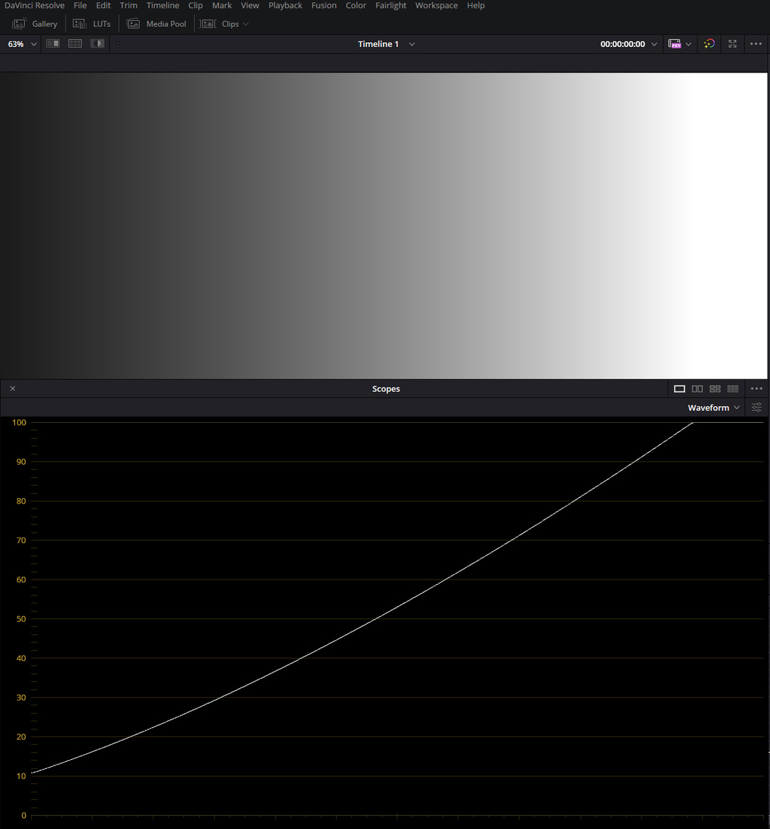 Градиент с нелинейным изменением яркости