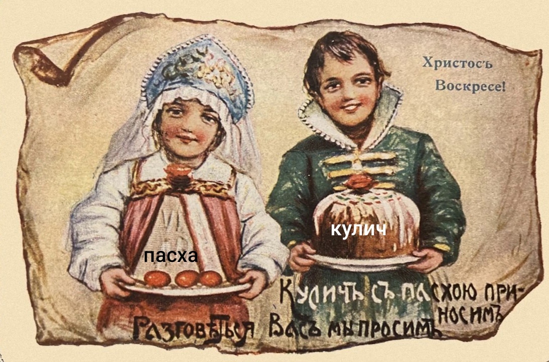 Пасхальная открытка. До 1917.