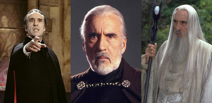 Кинообразы Кристофера Ли. Фото из свободных источников