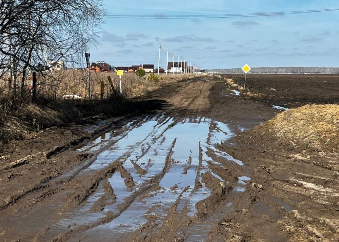 Жильцы коттеджного поселка Успенский просят властей просят сделать дорогу.  Фото: предоставлено Павлом Княжевым