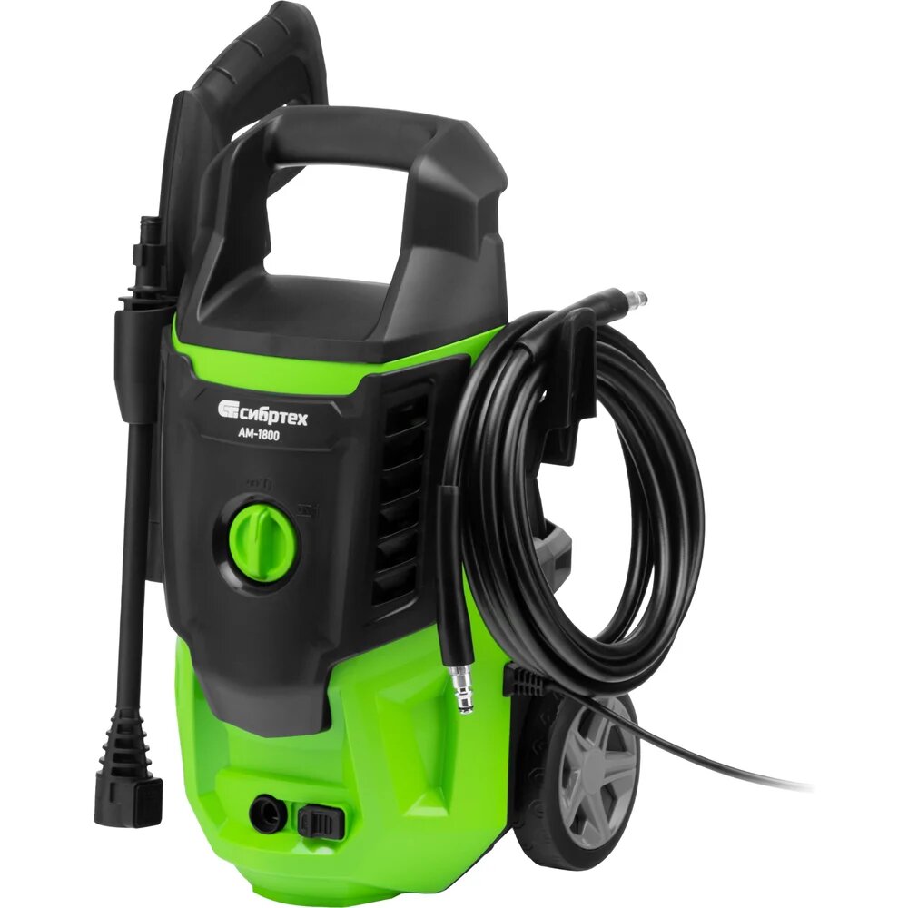 Если замазать логотип производителя, то СИБРТЕХ АМ-1800 вполне можно спутать с Керхером или Хутером