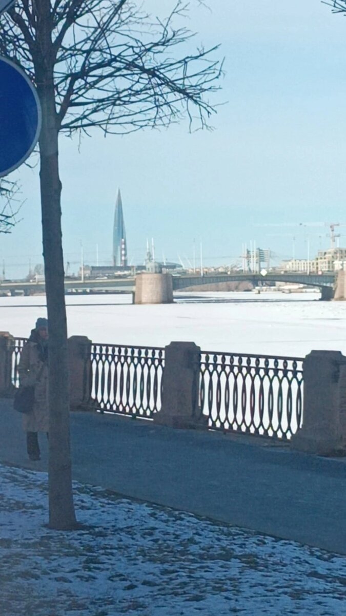 Фото автора. Едем вдоль набережной Невы. 