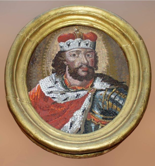 Ломоносовская мозаичная мастерская. Икона «Александр Невский». XVIII век. Фото: Государственный Русский музей, https://vk.cc/cKP83n