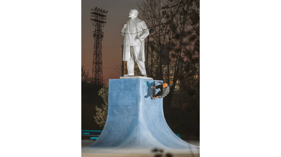 Скейт-рампа вокруг памятника Ленину.📷Фото: Пресс-служба Legato Construction