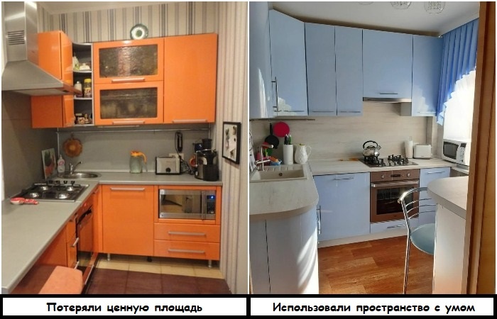 Важно, чтобы кухонные шкафчики были в потолок