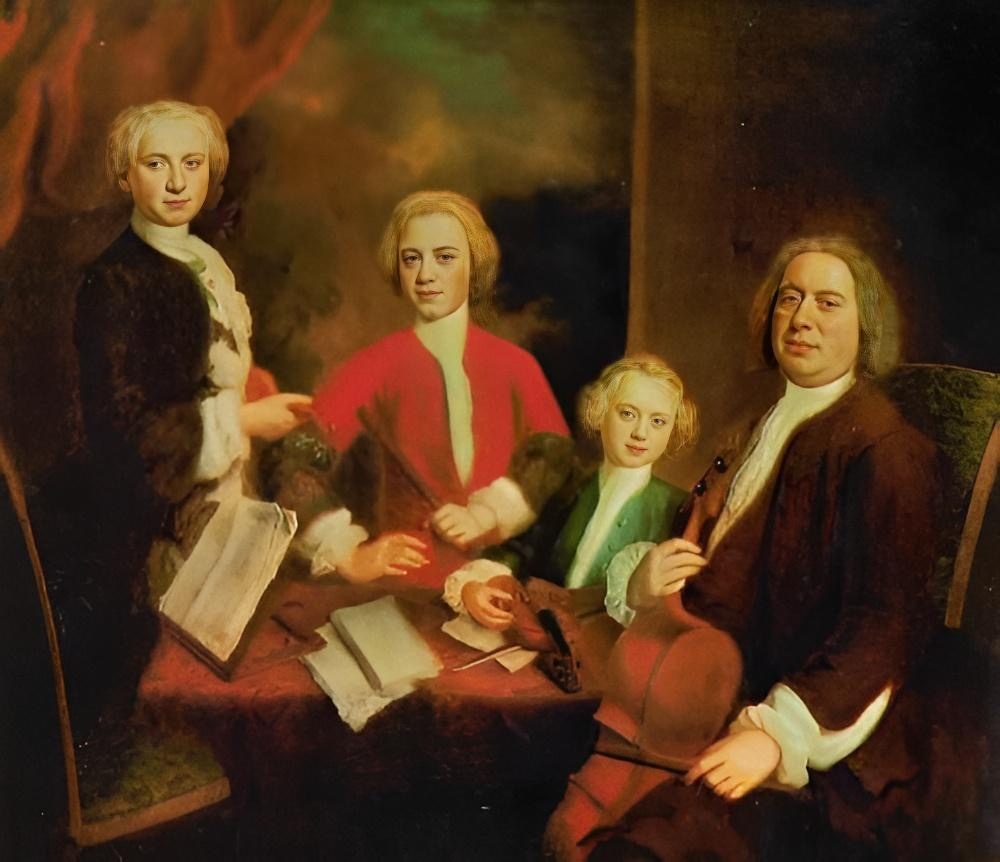 Иоганн Себастьян Бах с детьми