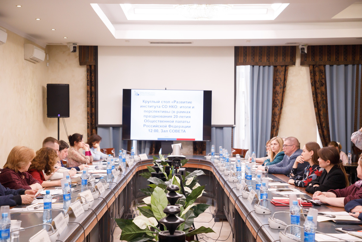    Круглый стол «Развитие института социально ориентированных некоммерческих организаций: итоги и перспективы». Фото: ОП РФ