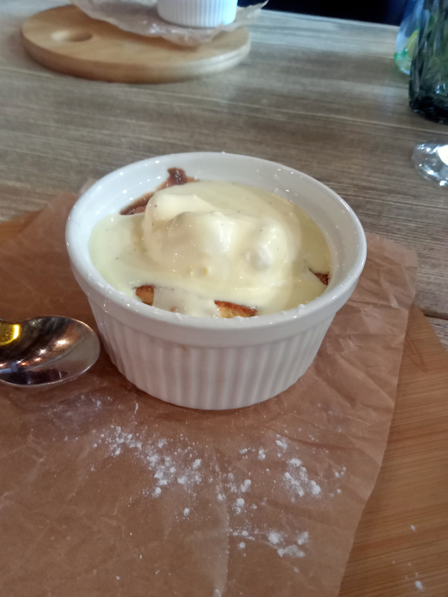 Десерт.Пудинг с мороженным