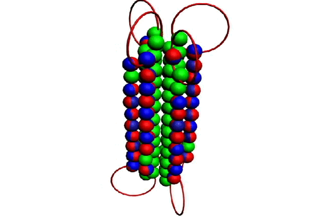 Анимация ядро изотопа атома ксенона 132Xe.