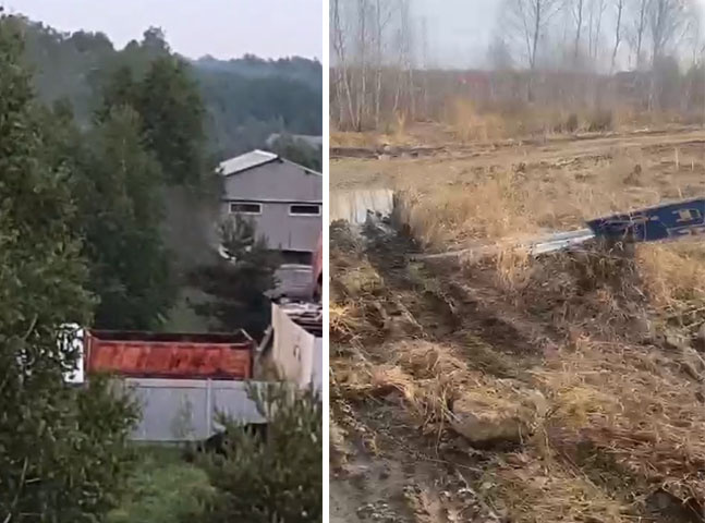    Сломали знак, запрещающий проезд большегрузов. Теперь можно и на грузовиках ездить, получается?Фото: предоставлено Царьграду.