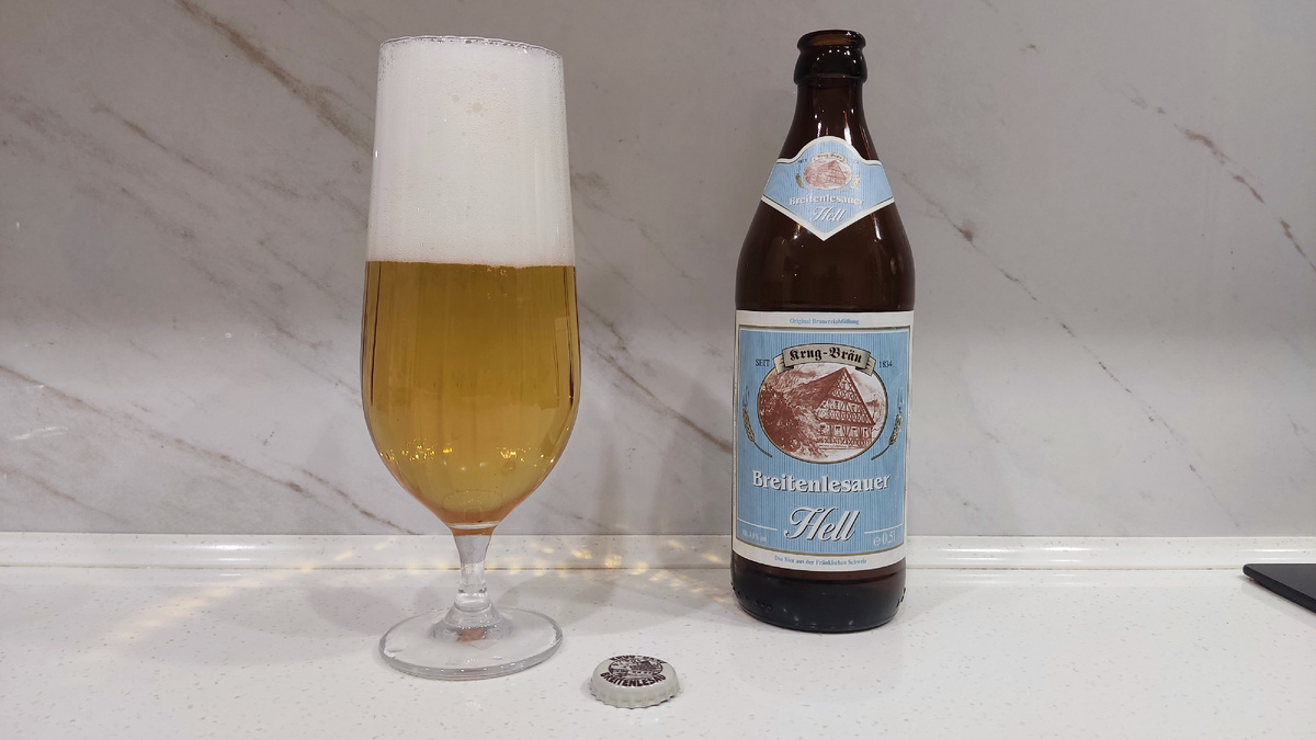 Обзор пива "Breitenlesauer Hell" из Германии