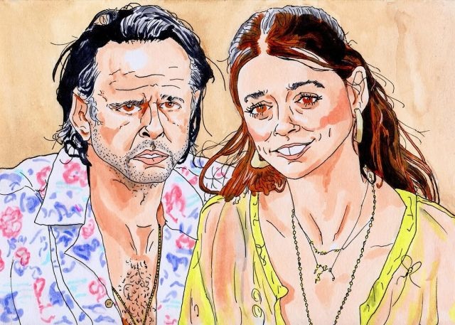    Эйми Лу Вуд и Уолтон Гоггинс. Рисунок: социальные сети