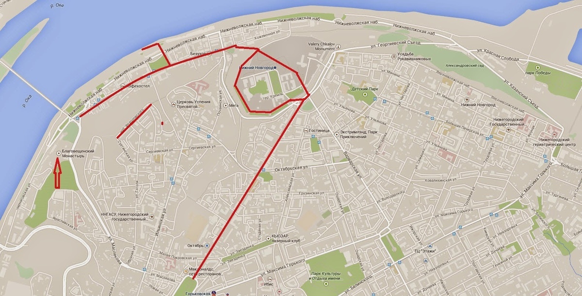 Примерно такой предлагаю маршрут