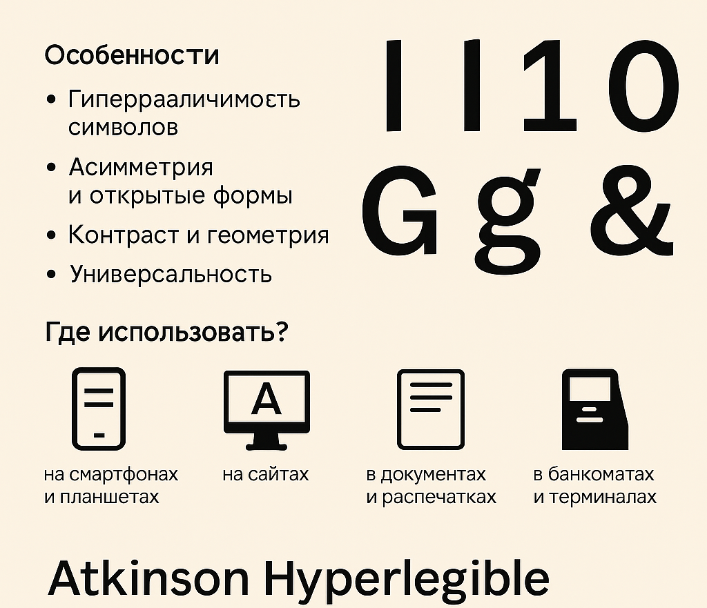 Преимущеста шрифта Atkinson Hyperlegible