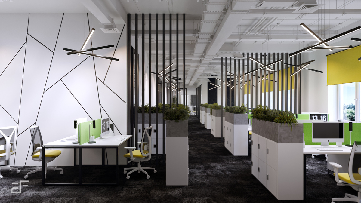 Идеальный дизайн офиса для большой компании: стиль, комфорт и продуктивность