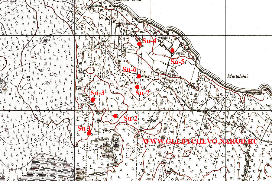Схема укрепрайона SU