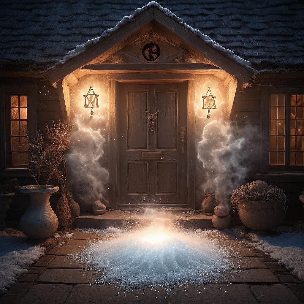 Соль на пороге дома.