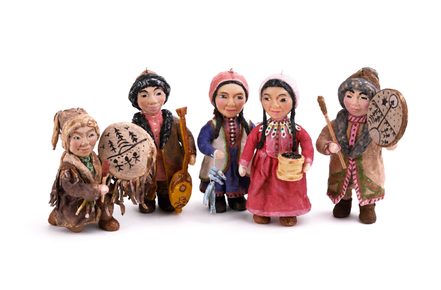 Сувенирная елочная игрушка из ваты "Легенды горной Шории"