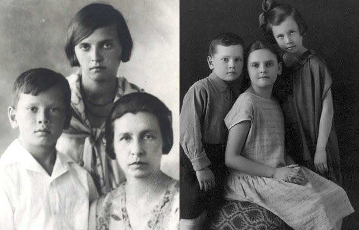 Юлий Бринер с сестрой и кузиной./Фото: arseniev.org