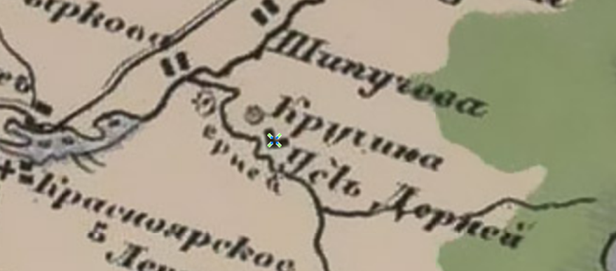 Фрагмент карты Стрельбикого.