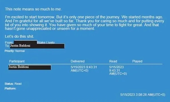 скиншот письма опубликованный Daily Mail