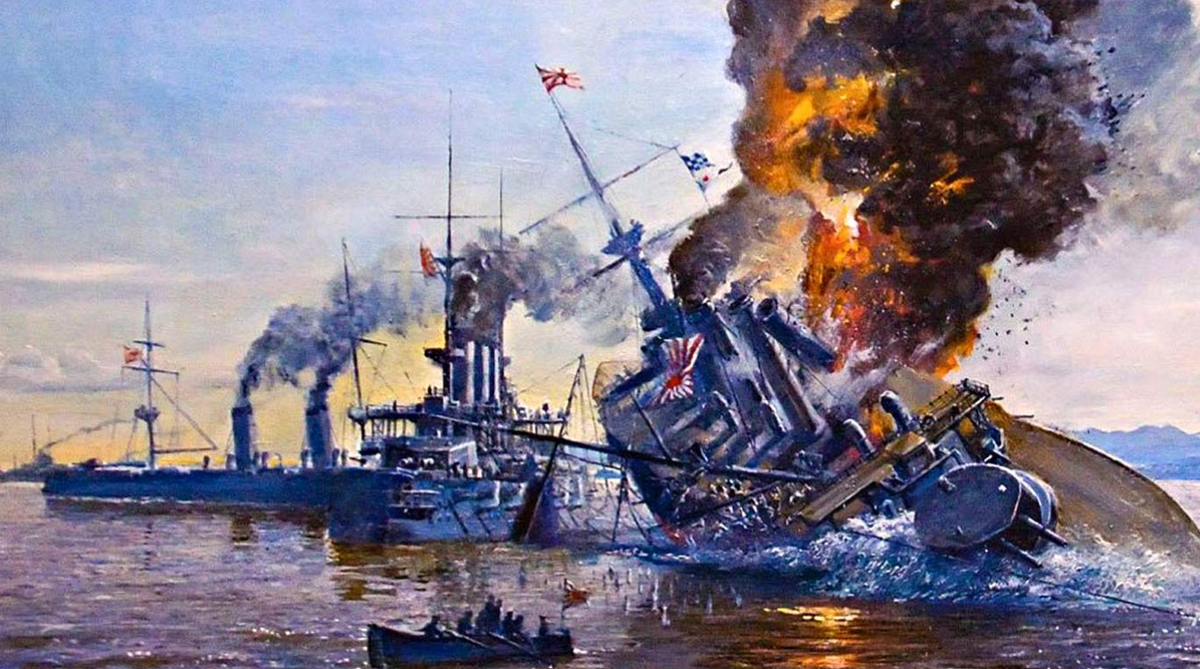 Гибель японского броненосца