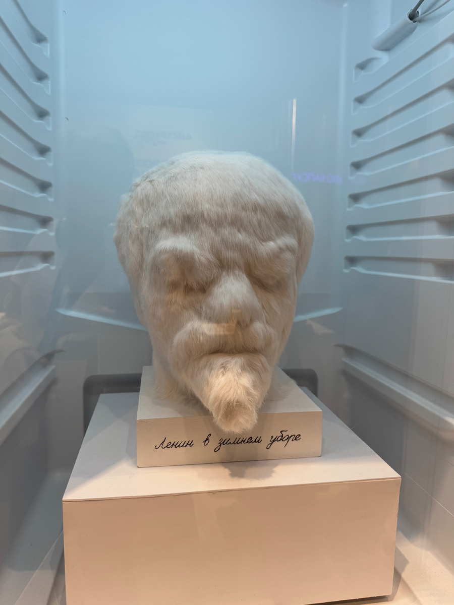 Ленин в зимнем уборе, выставка Лед жизнь. Фото автора