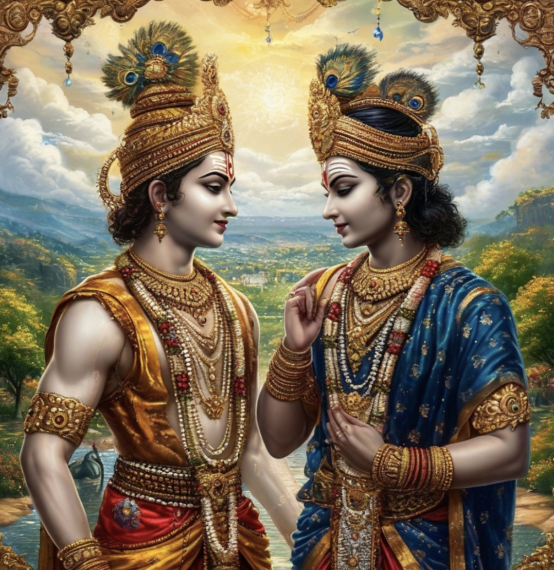 Арджуна и Кришна. Бхагавад-гита