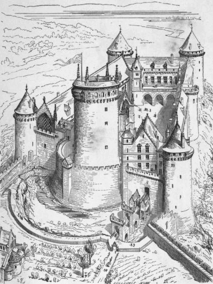 Реконструкция замка Куси, выполненная Эженом Виолле-ле-Дюком