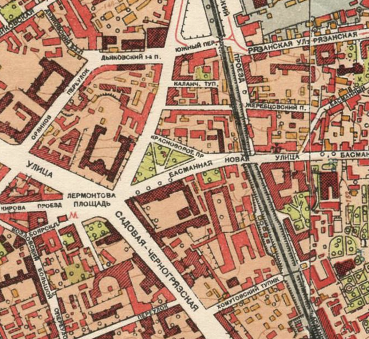 Это уже план столицы 1952 года. С сайта www.retromap.ru.