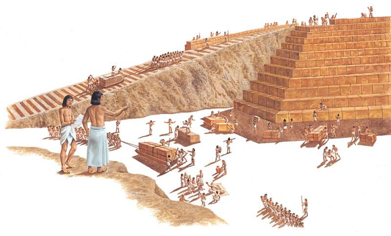 возможно так строили пирамиды 