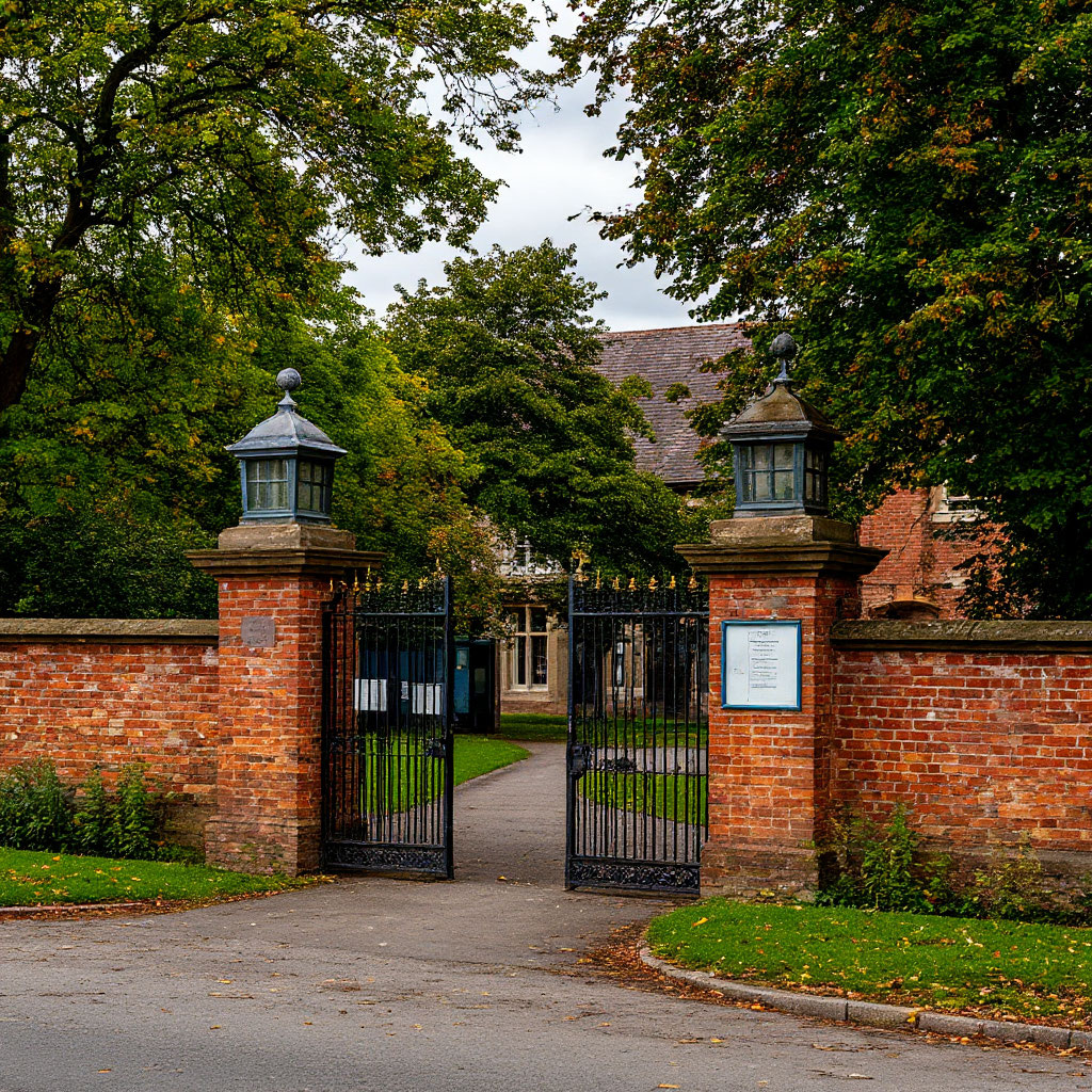 Так примерно выглядели ворота в моей школе