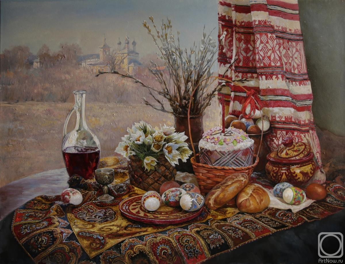 Пасхальный натюрморт - картина Панова Эдуарда. 