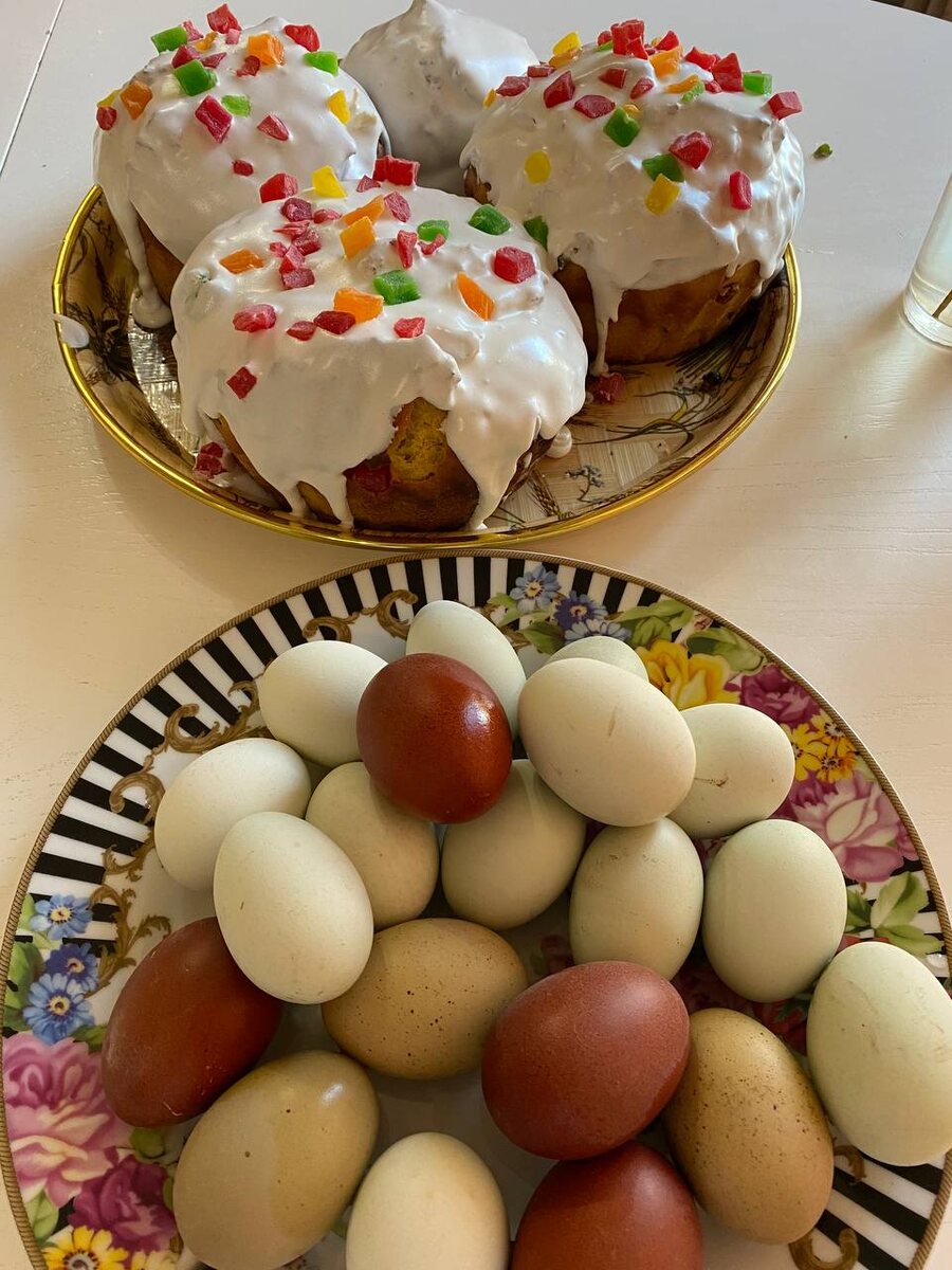 Цветные яйца