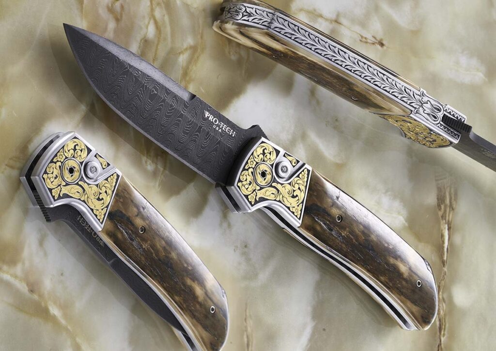 Боб Терзуола — знаменитый ножевой мастер, сотрудничавший с множеством компаний. Недавно он создал проект для Pro-Tech — Bob Terzuola ATCF Auto Ultimate, который получил премию «Ножом года инвестора/коллекционера 2022». 