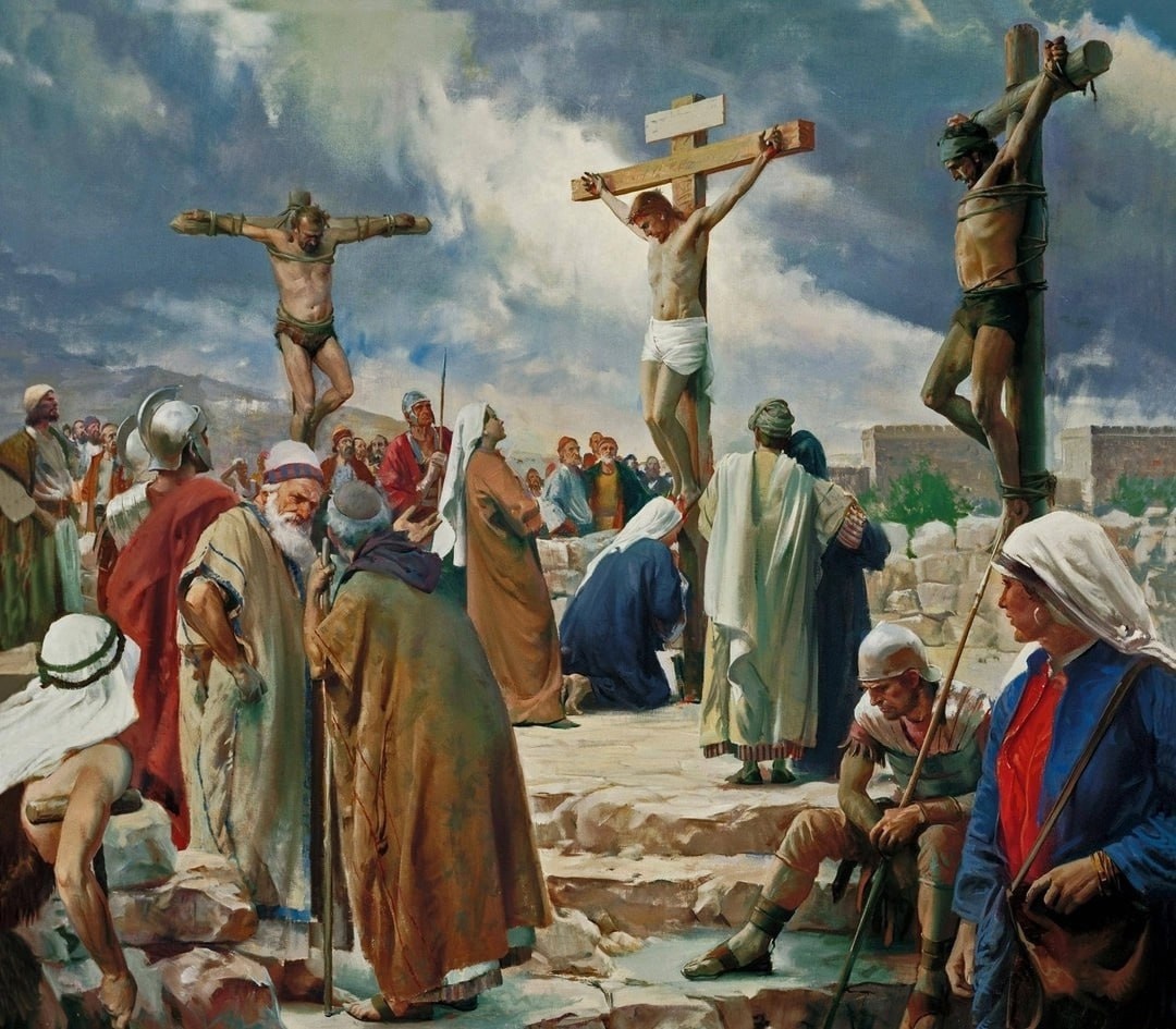 За мгновение до казни один из разбойников сделал свой выбор. Фото из свободного источника в  Интернете. 