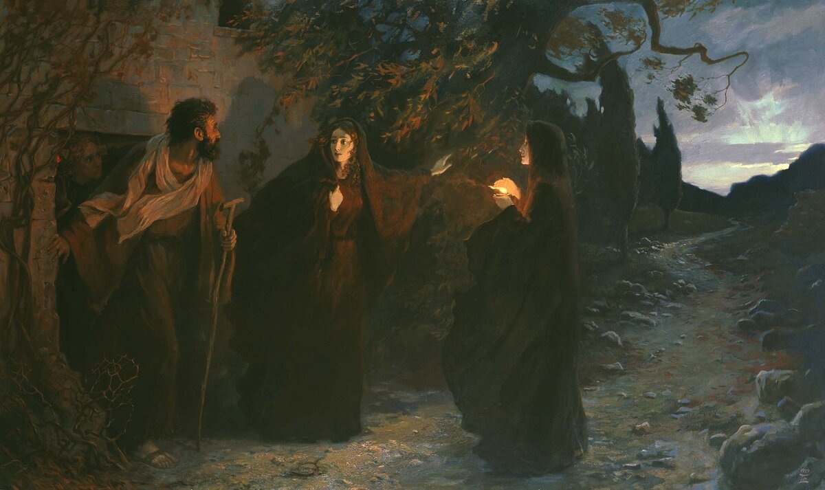 Евгений Демаков. Вестницы Воскресения. 1999. Источник: http://demakovart.ru/page-1.html