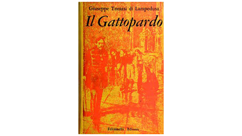 Обложка первого итальянского издания романа Джузеппе Томази ди Лампедуза "Леопард". Даты написания романа: 1954—1956. Первое издание: 1958, издательство Feltrinelli