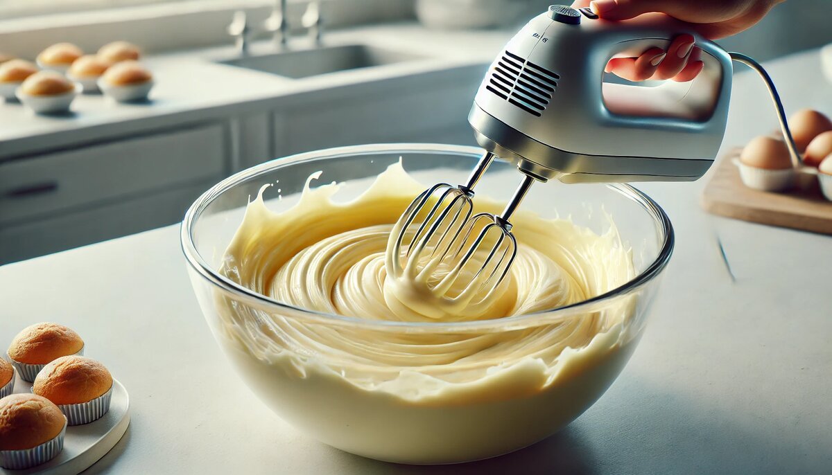 взбитая яично-сахарная масса для лимонного кекса