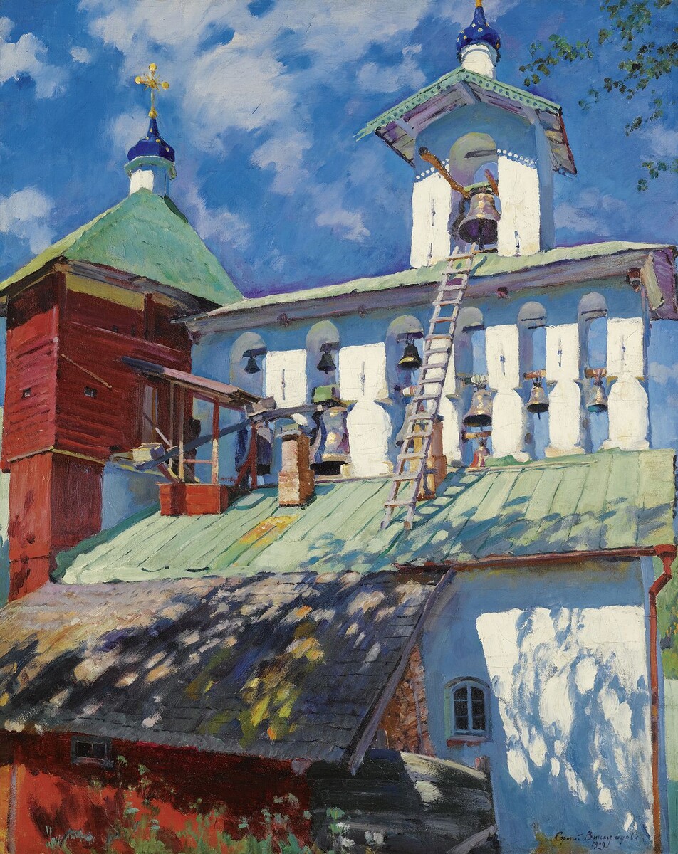 Сергей Виноградов "Звонница Псково-Печерского монастыря" (1909)